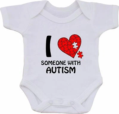 MAGIC MOMENTS ICH LIEBE JEMANDEN MIT AUTISMUS SUBLIMATION BABY WESTE ODER LÄTZCHEN