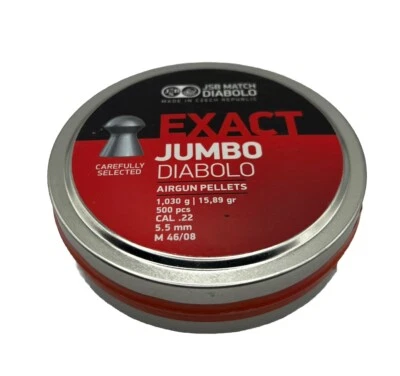 JSB Exact Jumbo Express Diabolo .22 Cal 14.35 Gr Domed 500 Count Factory Sealed