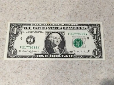 Scarce! 1988 A $1 WEB NOTE  FV Block Plate 9/8 - Image 1 of 4