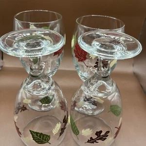 #Libby Original HERBSTFEST Wasser ~ Weinkelche ~ 4er Set ~ 7 cm hoch ~ NEUWERTIG - Bild 1 von 10