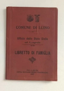 antico LIBRETTO DI FAMIGLIA COMUNE DI LUINO 1927 Pallanza non scritto - Imagen 1 de 4
