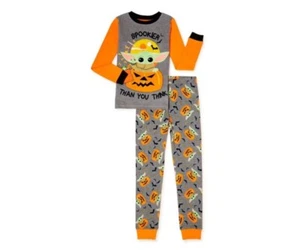 Unisex Mandalorian Grogu Spookier Than You Think Halloween Pyjama Schlafanzug Set Gr. 6 - Bild 1 von 3