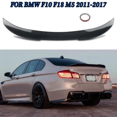 For 11-16 BMW 5Series F10 F18 528i 550i 535i Carbon Look PSM Style Rear Spoiler Foto 1 de 4