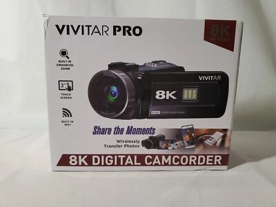 Vivitar Pro 8K HD Camcorder 3" Touch Screen-Built in WiFi-Zoom-HDMI Output - Image 1 of 4