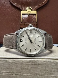 Mens Tudor Price OysterDate Stainless Steel Silver Dial 34mm Watch 90734 - Picture 1 of 8