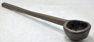 Antique Wooden Kitchenware Long Spoon Original Old Hand Carved - Picture 1 of 8