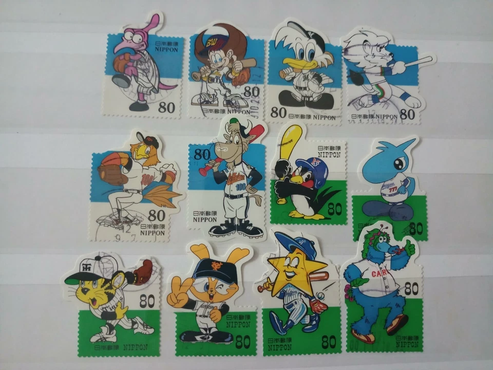 Japan Stamps- Central and Pacific Baseball League 50th Anniv. Used F/VF S2715a-l - Image 1 of 1