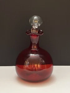 Ruby Red Glass Decanter - Picture 1 of 8