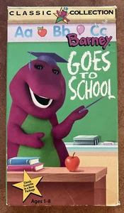 Barney - Barney Goes to School VHS, Tested and Working - Picture 1 of 7