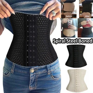 WAIST TRAINER CORSET Breathable Tummy Girdle Belt Slimming Body Shaper Control - Picture 1 of 15