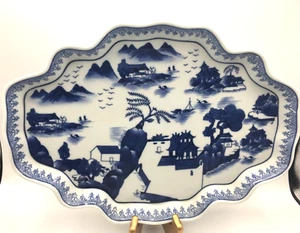 Bombay Piatto 16" Salice Blu Asiatico Blu Cobalto Blu e Bianco - Foto 1 di 10