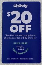 CHEWY $20 off FIRST Order of $49+ COUPON Exp 5/31/23 NEW AUTHENTIC!