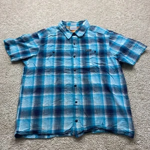 Columbia Short-sleeve Plaid Button-up Shirt w/ Snap Buttons & Pockets, Men's M - Picture 1 of 8