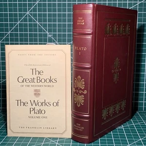Franklin Library: Plato Volume 1 & Editor’s Notes Great Books of WW ~Very Fine - Picture 1 of 11