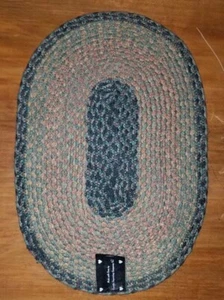 Braided Rug Candle Mat / Trivet / Multicolor / Oval / Country Farmhouse 🕯 - Picture 1 of 1