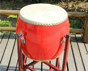 Tambor de Danza de León Premium Kungfu Tambor Grande Tambor Tradicional Chino Ópera de Beijing - Imagen 1 de 18