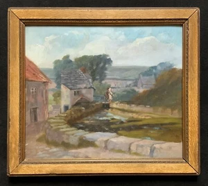 'A Derbyshire River Landscape' Original 19th Century Framed Oil Painting - Picture 1 of 12