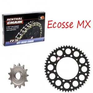 Kit catena e pignone KTM SXF450 EXC450 Renthal O NERO - Foto 1 di 1