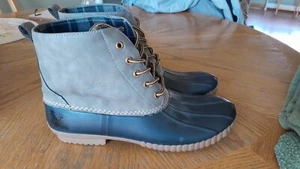 HENRY FERRERA Size 11 Mission 200 Water Resistant Brown Duck Rain Boots Womens - Picture 1 of 5