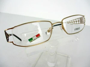 Pompeii Eyewear 412 (508) Gold / Black 50 x 17 135 mm Eyeglass Frames - Picture 1 of 4