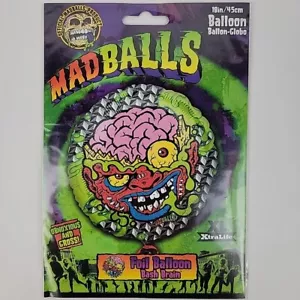 Vintage Madballs "Bash Brain" 18 inch Foil Balloon - Obnoxious and Gross! - Picture 1 of 2