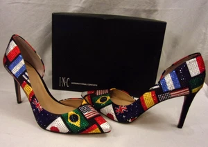 I.N.C. International Concepts Damen-Heels Größe 9 1/2 M. Flaggen-Design neu im Karton - Bild 1 von 5