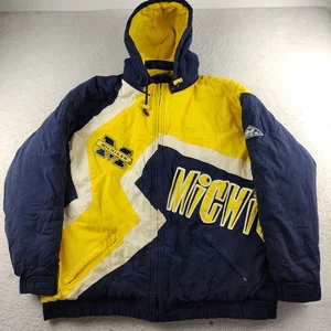 Vintage 90s Michigan Wolverines Hooded Jacket 1990s Herren XL Apex One - Bild 1 von 9