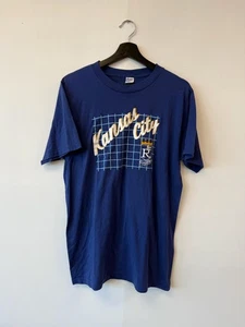 Vintage Champion Kansas City Royals Hemd Herren Medium Blau Grafik MLB 80s AL - Bild 1 von 5