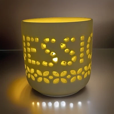 De Colección Personalizado Candelabro Nombre JESSICA Soporte de Luz de Té Diseño de Enrejado Votivo Foto 1 de 4