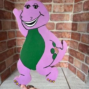 Vintage Handpainted Barney Wood Cutout Lawn Decoration. - Picture 1 of 6
