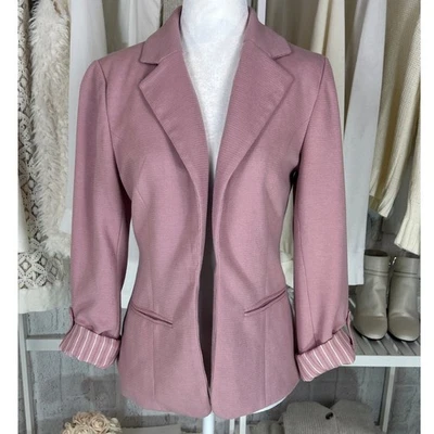 41 Hawthorn Women's Sz S Mauve Pink Open Front Lined Cuffed Blazer Jacket #0560 - Image 1 of 4