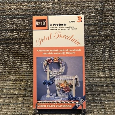 View n Do 3 Petal Porcelain VHS 1991 Plaid Video Craft Classroom  Foto 1 de 4