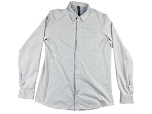 Lululemon Commission Shirt Men's L Blue Workwear Stretch Golf Breathable  - Picture 1 of 10