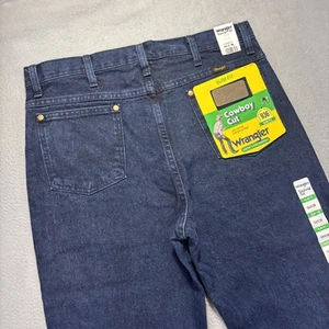 NEU Wrangler Jeans Herren 34x36 Cowboy Schnitt Slim Fit Blau Denim 936 Rodeo Rancher - Bild 1 von 11