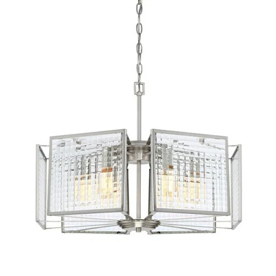 Lámpara de araña pivotante de 6 luces - satinado Foto 1 de 2