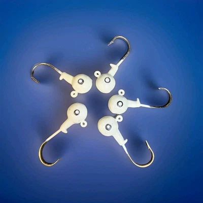 Jigheads brancos semi-brilhantes 3/5 oz 5 peças - Imagem 1 de 4