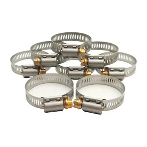 Lot of 8 Dixon HS24 Worm Gear Clamp Stainless Steel, Hose OD 4/64in to 2in - Picture 1 of 5