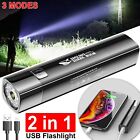 Led Usb Tactical Flashlight Super Bright Torch Rechargeable Outdoor Night Light