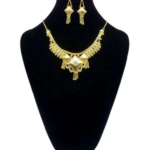 Conjunto de collar chapado en oro estilo Bollywood indio para novia india - Imagen 1 de 1