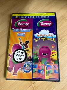 Barney - Dino Dancin' Tunes + Musical Scrapbook  Double Feature DVD New - Bild 1 von 2