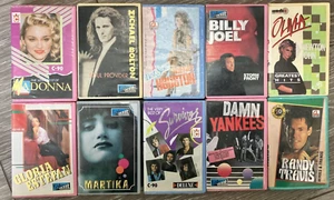 Lot of 10 x pop cassettes UAE Madonna Whitney Houston Billy Joel Randy Travis - Picture 1 of 3