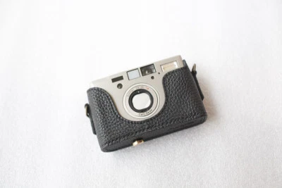Handmade Genuine Real Leather Half Camera Case Bag Cover for Contax T3 Black - Image 1 of 4