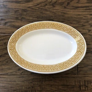 Buffalo China Restaurant Ware Platter Oval with Gold Retro Starburst - Picture 1 of 12