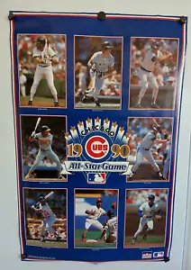 1990 Starline Cubs All Star Game Poster Boggs Puckett Sandberg Smith Grace EUC - Picture 1 of 12