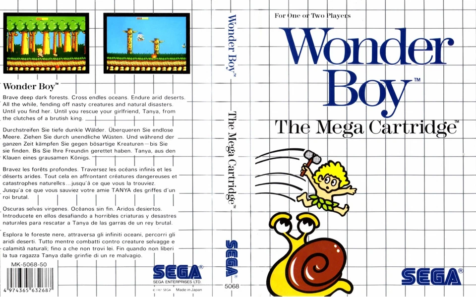 - Wonder Boy Master System scatola di ricambio arte custodia inserto solo cover