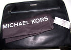 Michael Kors Cameron Black Leather Zip Around Portfolio NWT 298