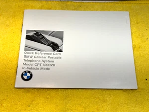 Genuine BMW 1997 E38 7 series Cellular Telephone quick reference small 1 Booklet - Picture 1 of 15