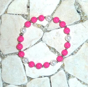 ★ DIY ★ Armband ★ pink & weiß ★ - Imagen 1 de 1