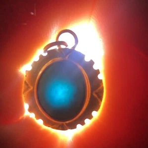 12 Ct Tw Untreated Translucent Kingman Turquoise Sterling Silver Jewelry Pendant - Picture 1 of 6