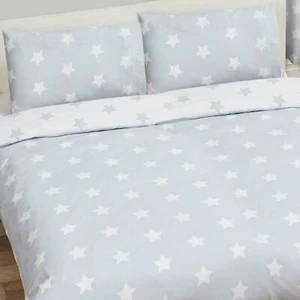 Juego De Fundas De Edredón Doble Con Estrellas Blancas Y Grises Para Niños - Imagen 1 de 4